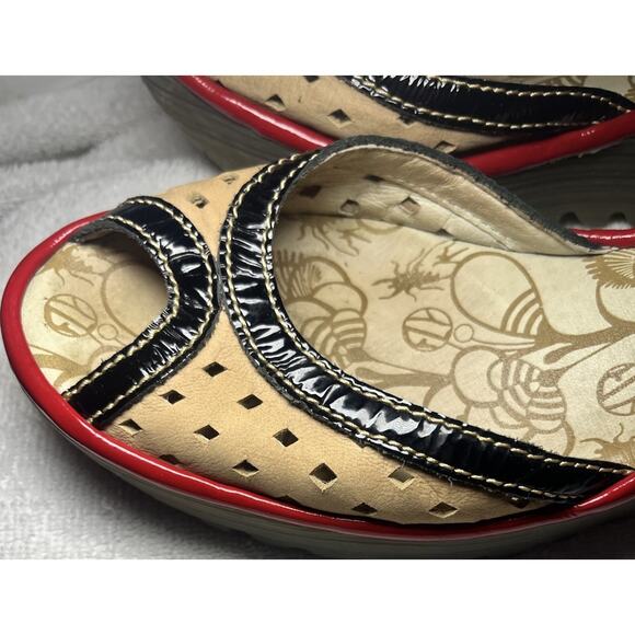 Fly London Womens Size Eu 40 US 9 Wedge Ankle Strap Sandals P500477017 - Picture 9 of 15